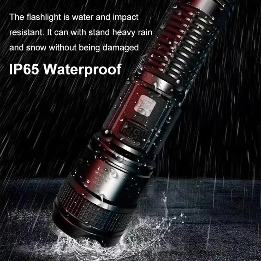 High Strong Power Led Flashlights Tactical Flash Light Torch Ultra Bright Lamp USB Charging Camping Fishing Defensa Zoom Lantern